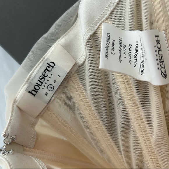 House of CB Cream Sheer Corset Melinda small white strapless - Picture 3 of 3
